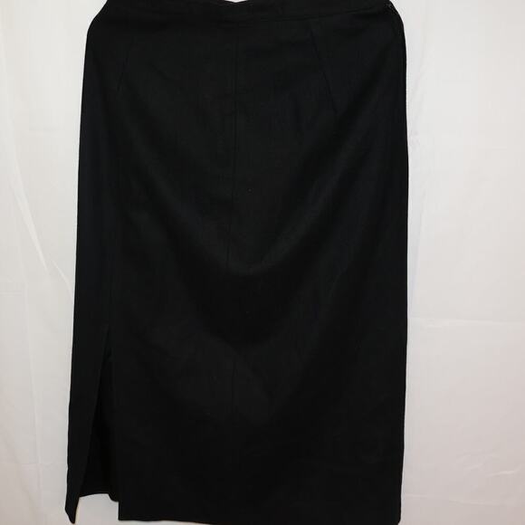 Wool Skirt Caseys Williiamsburg Black Maxi Length Size 12 - Picture 1 of 16
